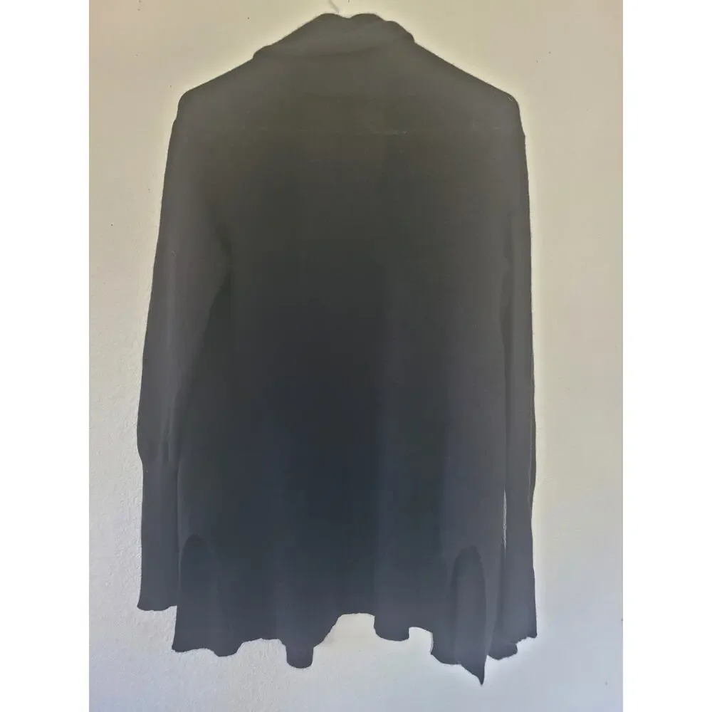 White + Warren Cashmere Women's Black Long Sleeve Cardigan S‎ #14
